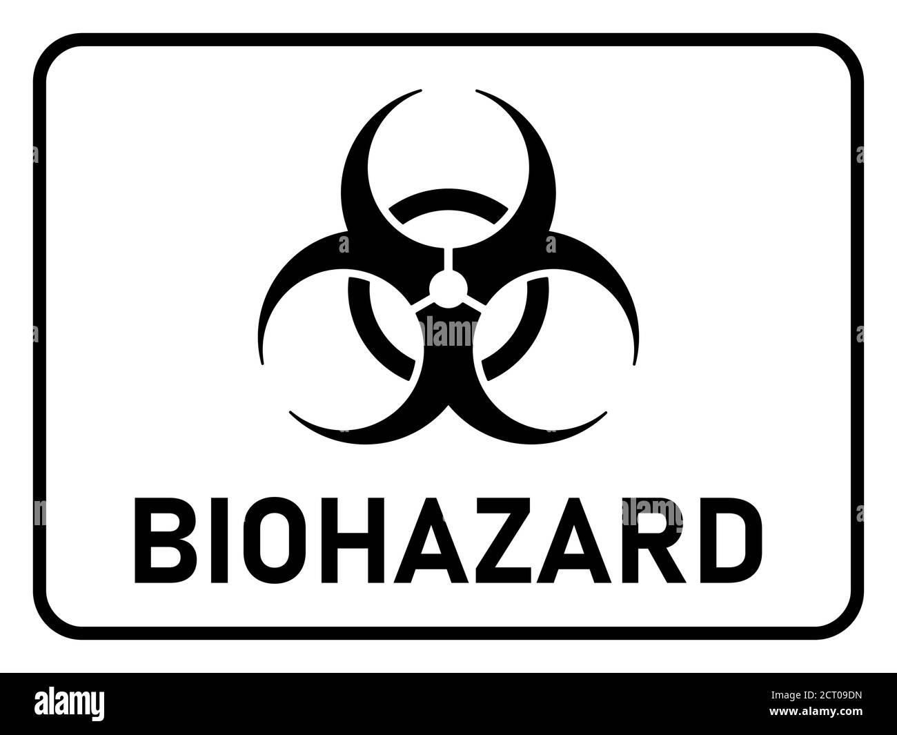 Signe de danger biologique ou de danger biologique. Image vectorielle. Illustration de Vecteur
