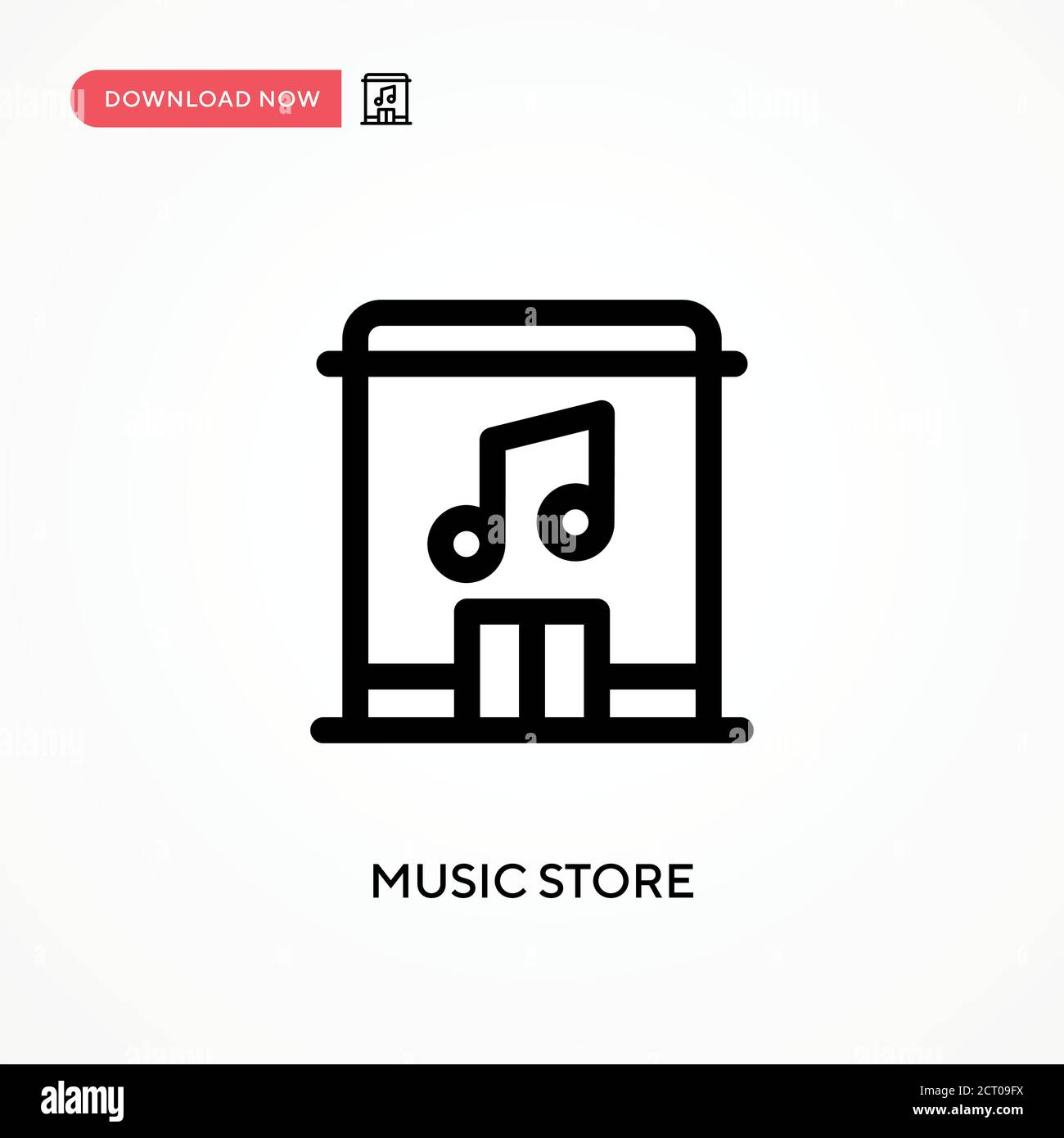 Icône de vecteur simple Music Store. Illustration moderne et simple à vecteur plat pour site Web ou application mobile Illustration de Vecteur