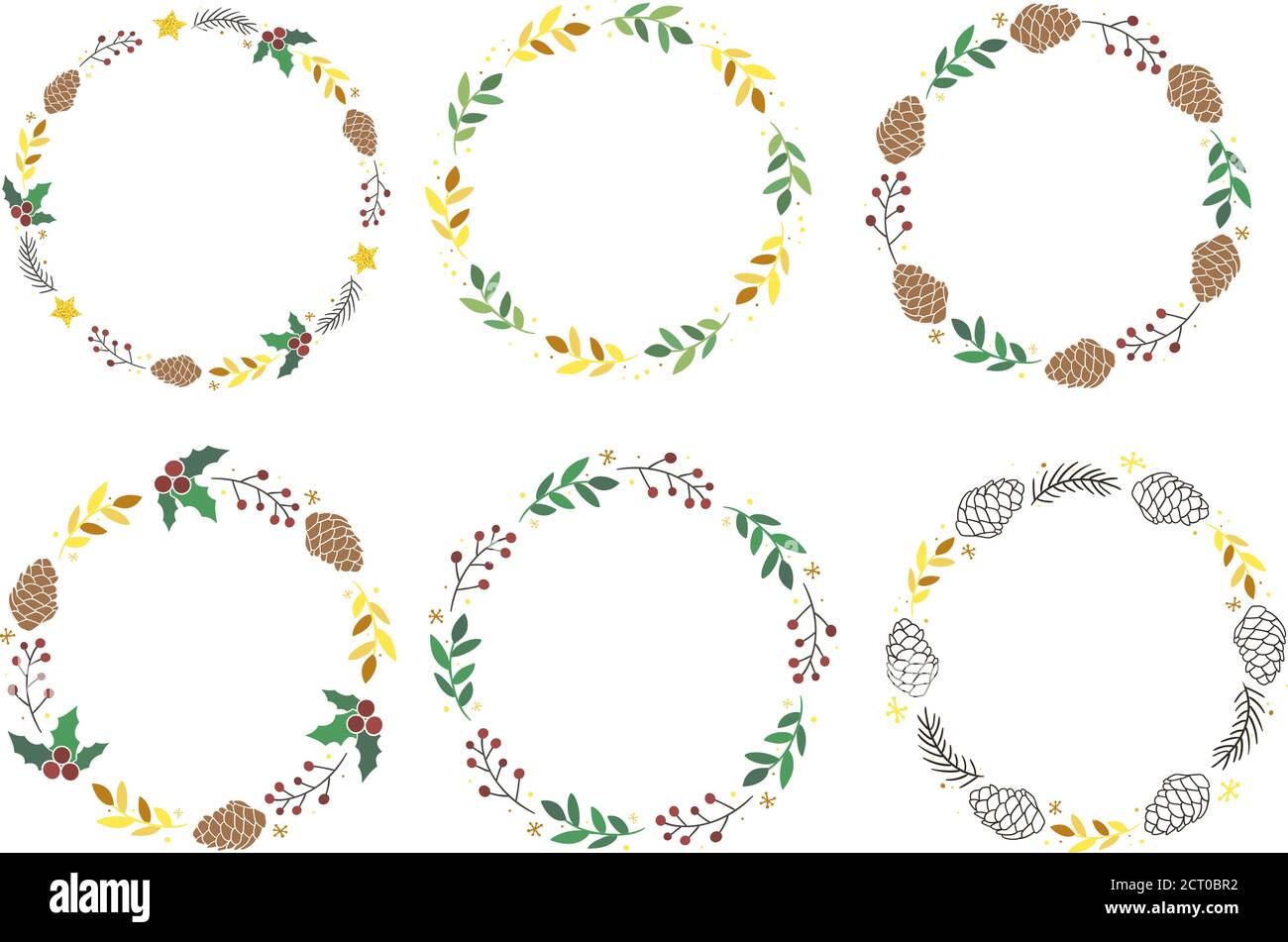 Cadre de Joyeux Noël hiver vecteur vacances ensemble Illustration de Vecteur