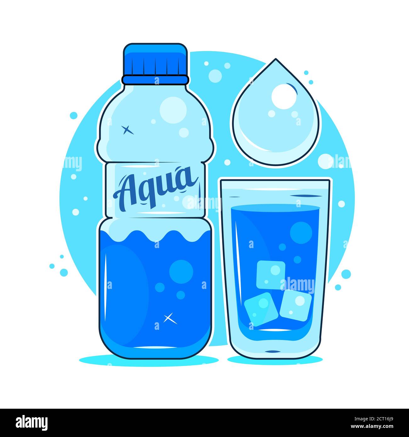 Eau de source fraîche, autocollant, logo, affiche, icône, symbole Illustration de Vecteur