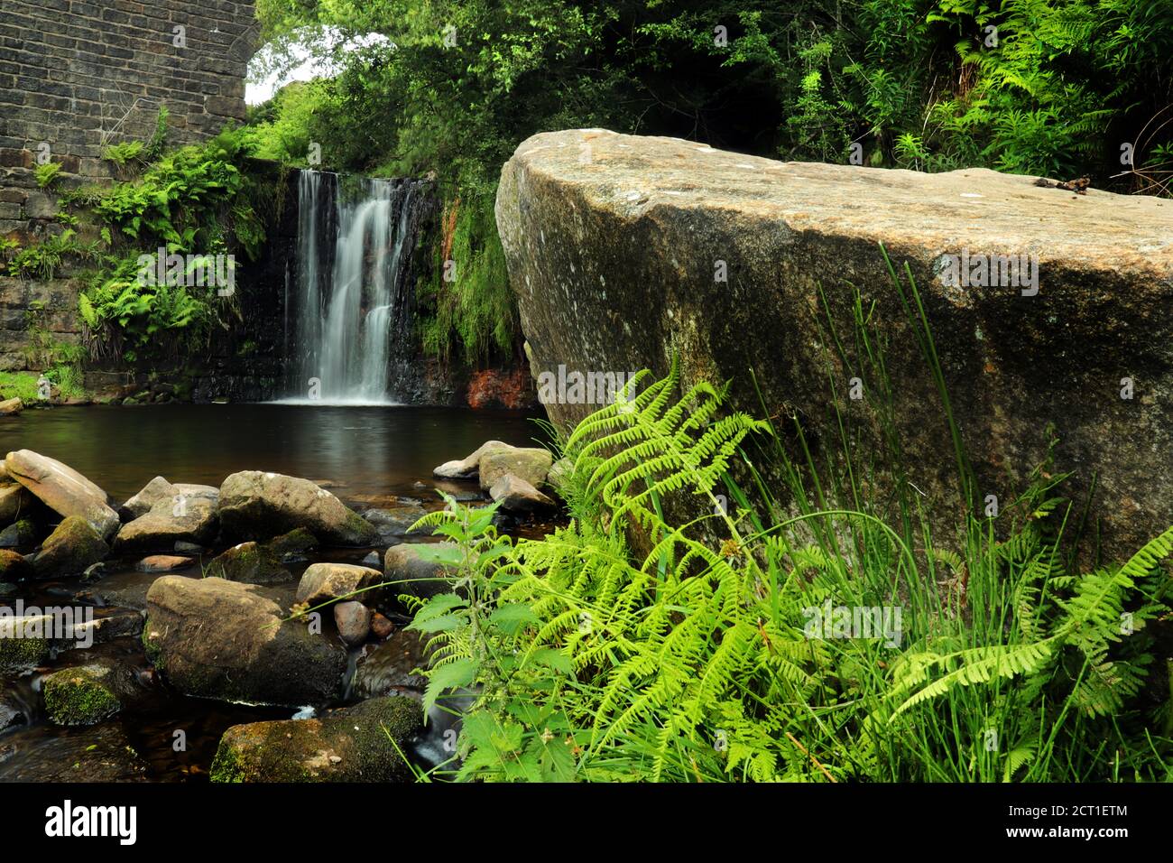 Cascade et rivière dans le lancashire Banque D'Images