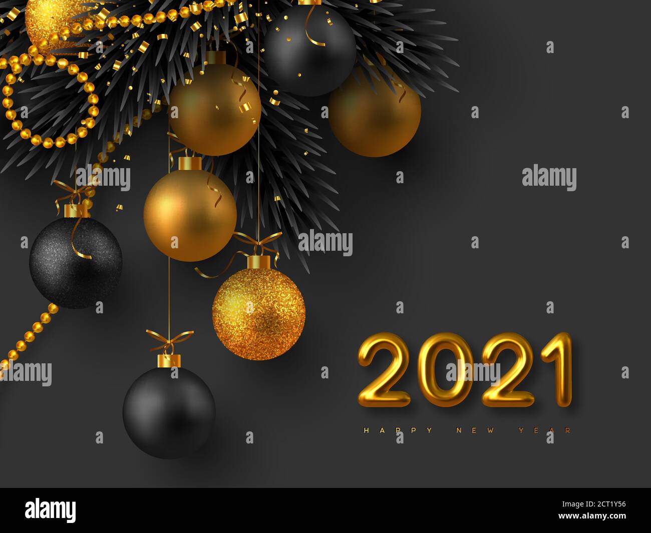 2021 panneau du nouvel an. Illustration de Vecteur