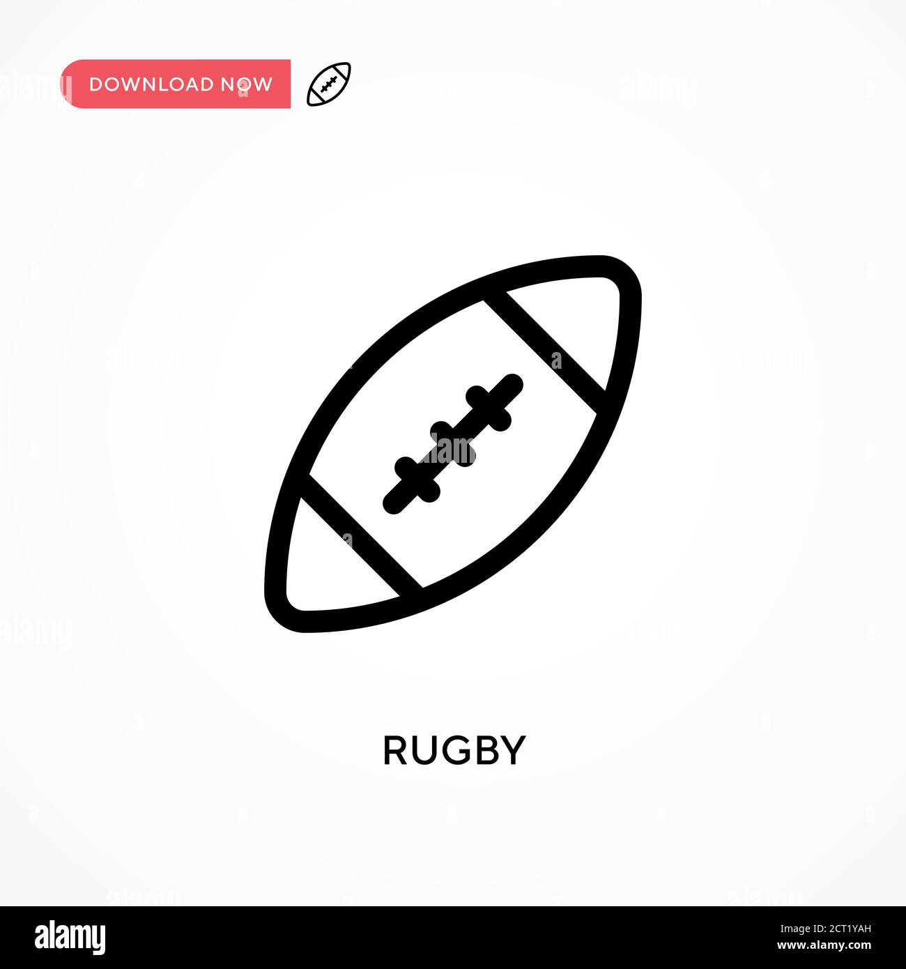 Icône de vecteur simple Rugby. Illustration moderne et simple à vecteur plat pour site Web ou application mobile Illustration de Vecteur