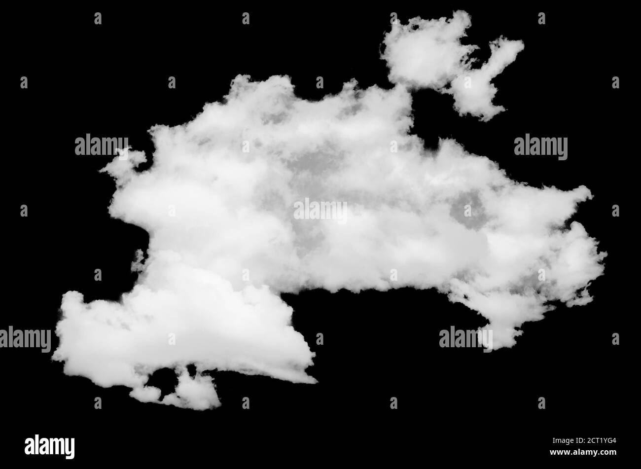 Nuage isolé sur noir. Éléments de conception. Banque D'Images Nuage isolé sur noir. Éléments de conception. Banque D'Images