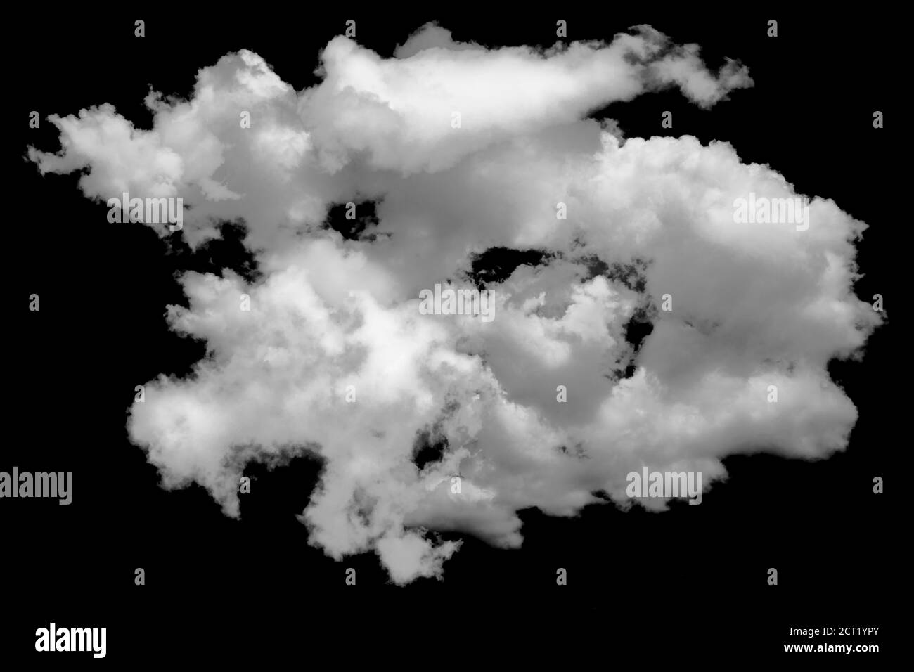 Nuage isolé sur noir. Éléments de conception. Banque D'Images Nuage isolé sur noir. Éléments de conception. Banque D'Images