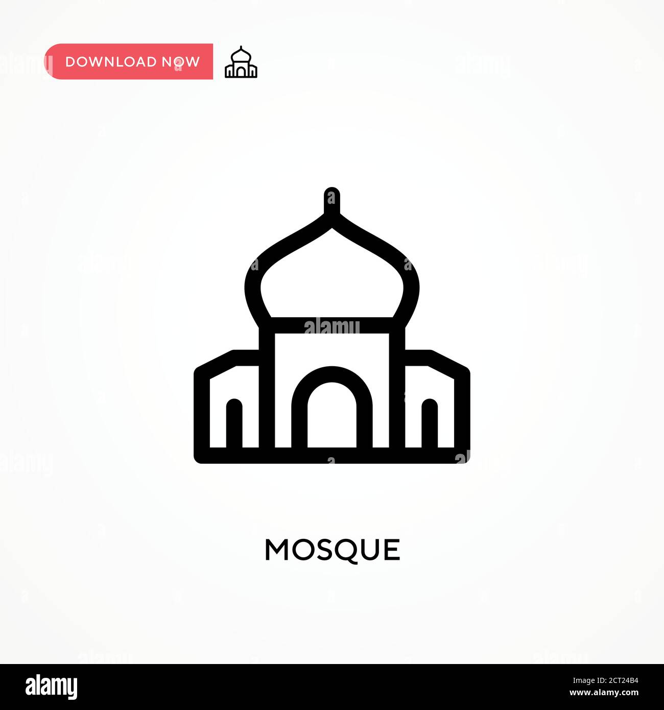 Icône de vecteur simple mosquée. Illustration moderne et simple à vecteur plat pour site Web ou application mobile Illustration de Vecteur