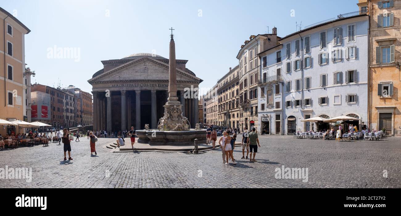 Rome Italie septembre 2020, vue sur le Panthéon dans la matinée. Rome. Italie Banque D'Images