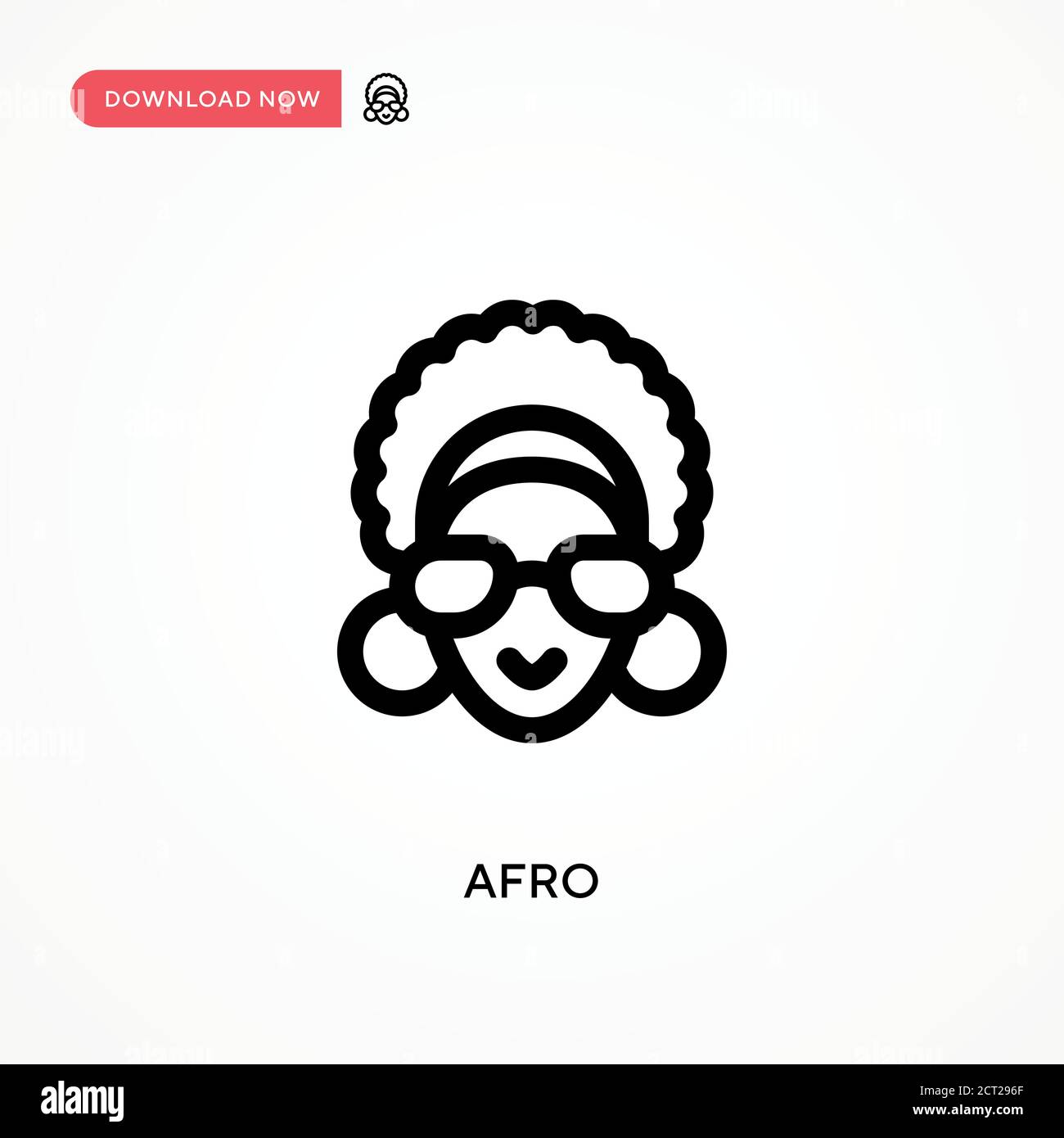 Icône de vecteur simple afro. Illustration moderne et simple à vecteur plat pour site Web ou application mobile Illustration de Vecteur