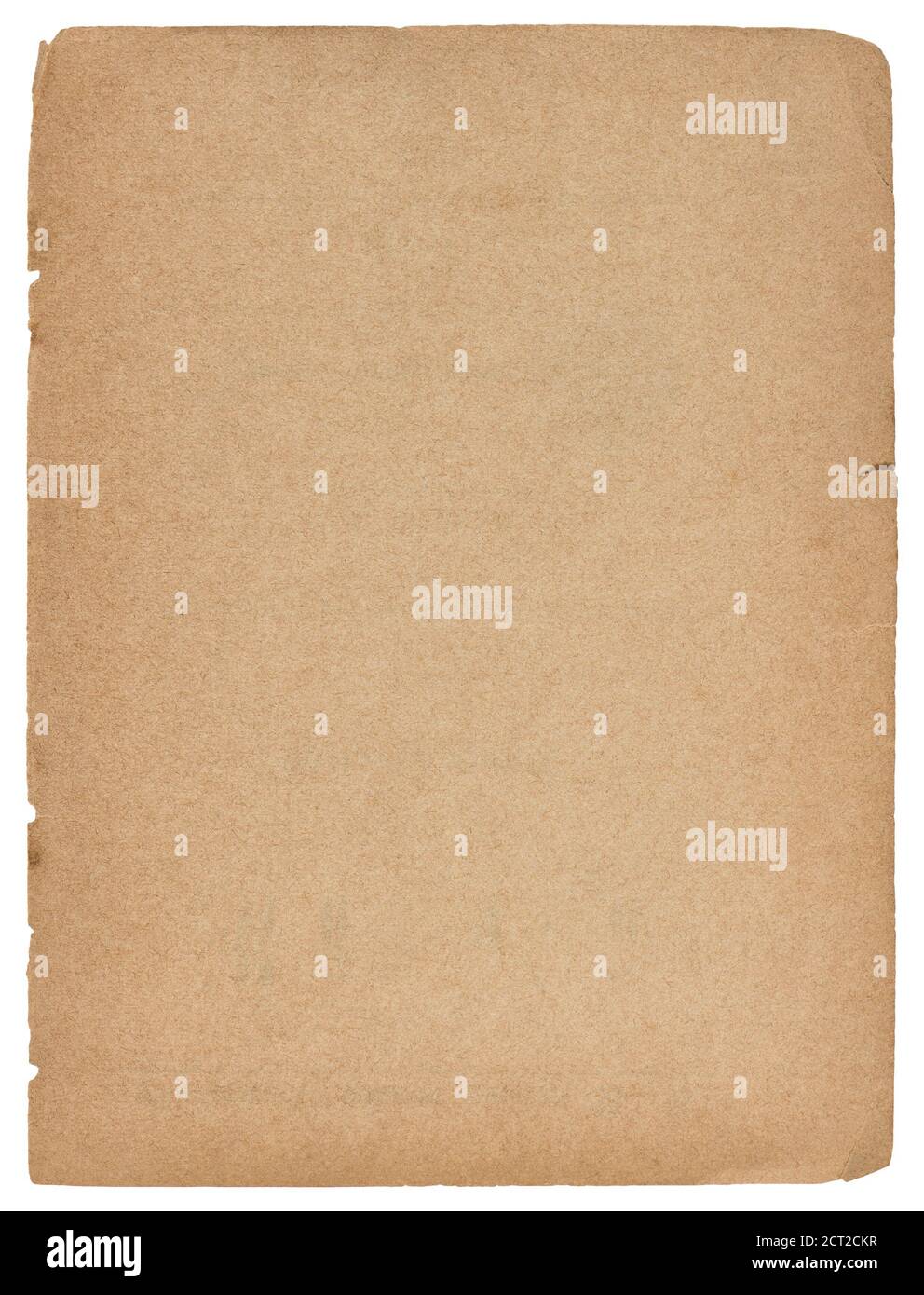 Feuille de papier ancien isolé sur fond blanc Banque D'Images