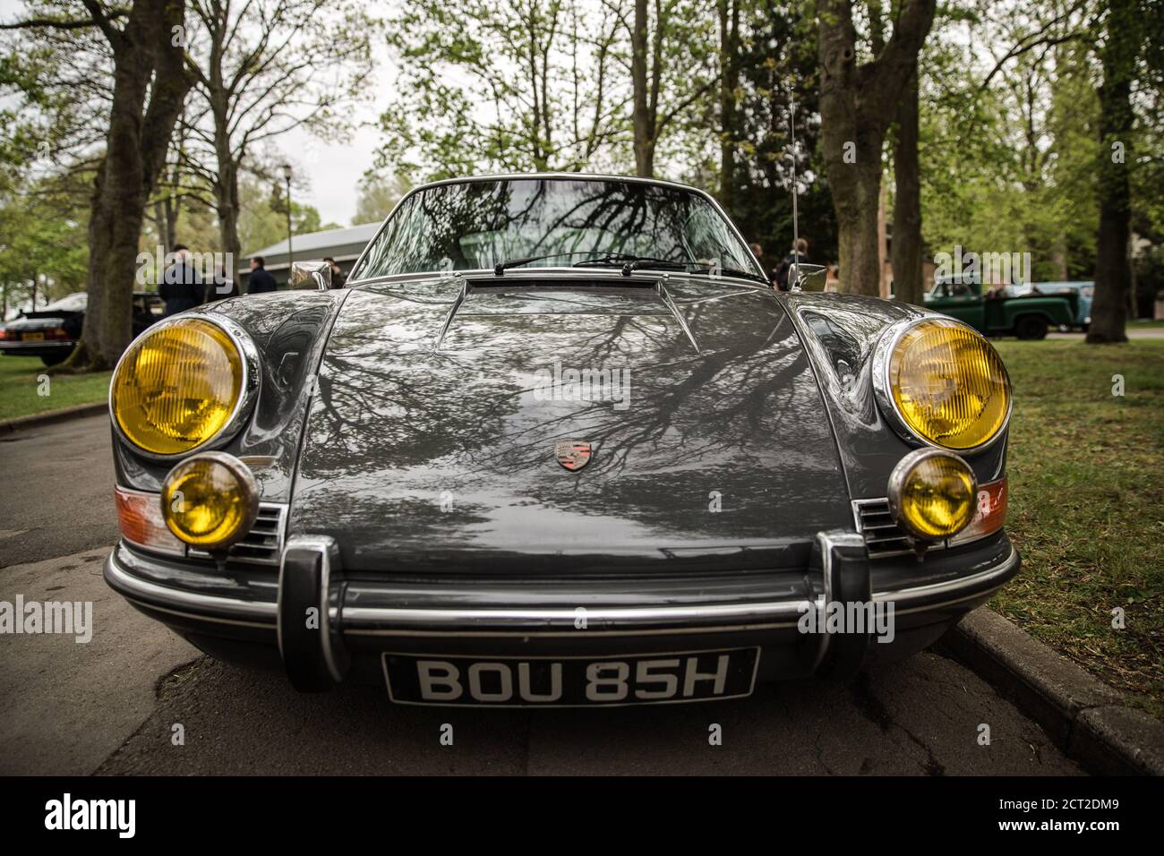 Une Porsche 1969 912 garée au Bicester Heritage Scramble du dimanche Banque D'Images