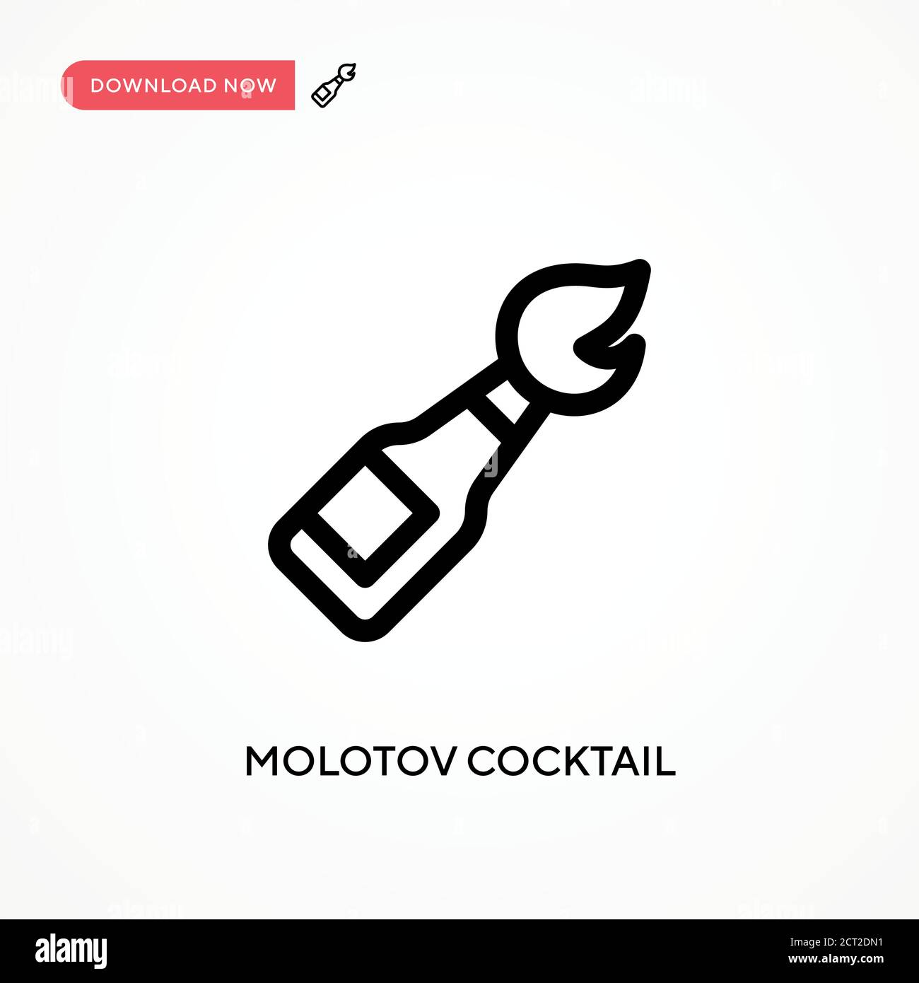 Icône vecteur simple cocktail Molotov. Illustration moderne et simple à vecteur plat pour site Web ou application mobile Illustration de Vecteur