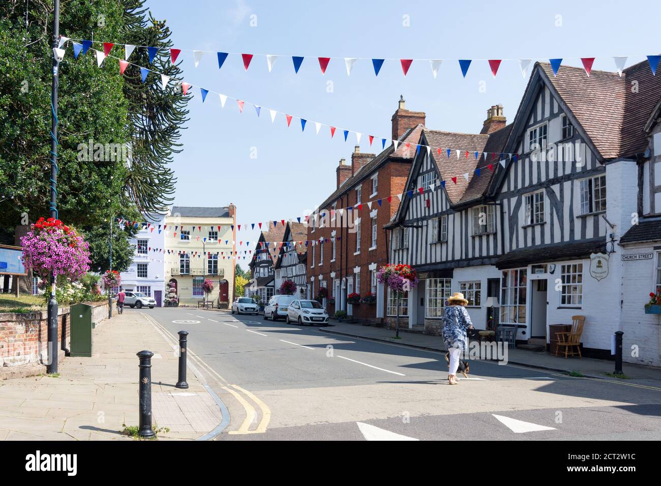 Maisons d'époque, Church Street, Alcester, Warwickshire, Angleterre, Royaume-Uni Banque D'Images