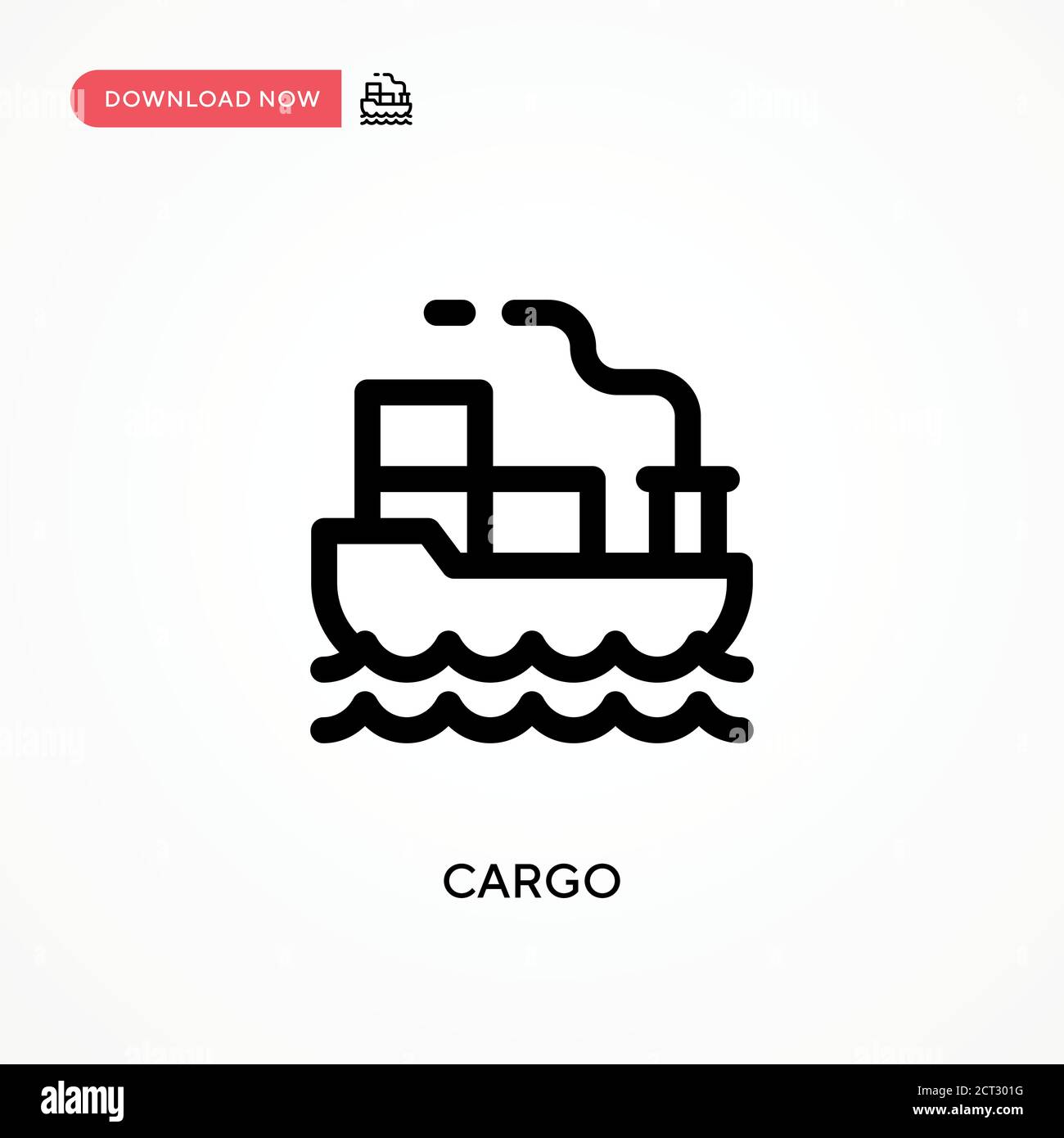 Icône de vecteur simple CARGO. Illustration moderne et simple à vecteur plat pour site Web ou application mobile Illustration de Vecteur