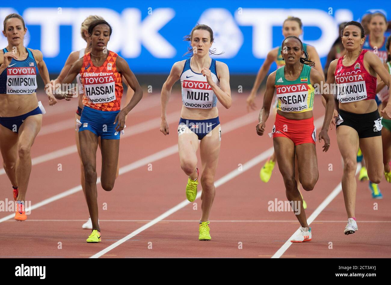 Laura Muir se qualifie pour la demi-finale de 1500 mètres de Womens. Championnats du monde d'athlétisme 2017 Copyright photo © Mark pain / Alamy Banque D'Images