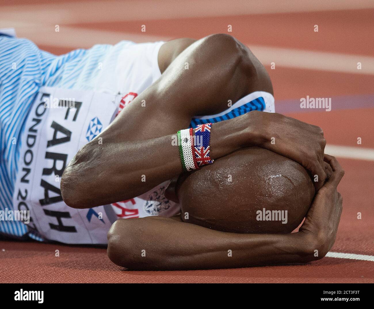 Mo Farah après la 2e finale de la Mens 5000m. Championnats du monde d'athlétisme - Londres 2017 PHOTO CREDIT : © MARK PAIN / PHOTO DE STOCK D'ALAMY Banque D'Images