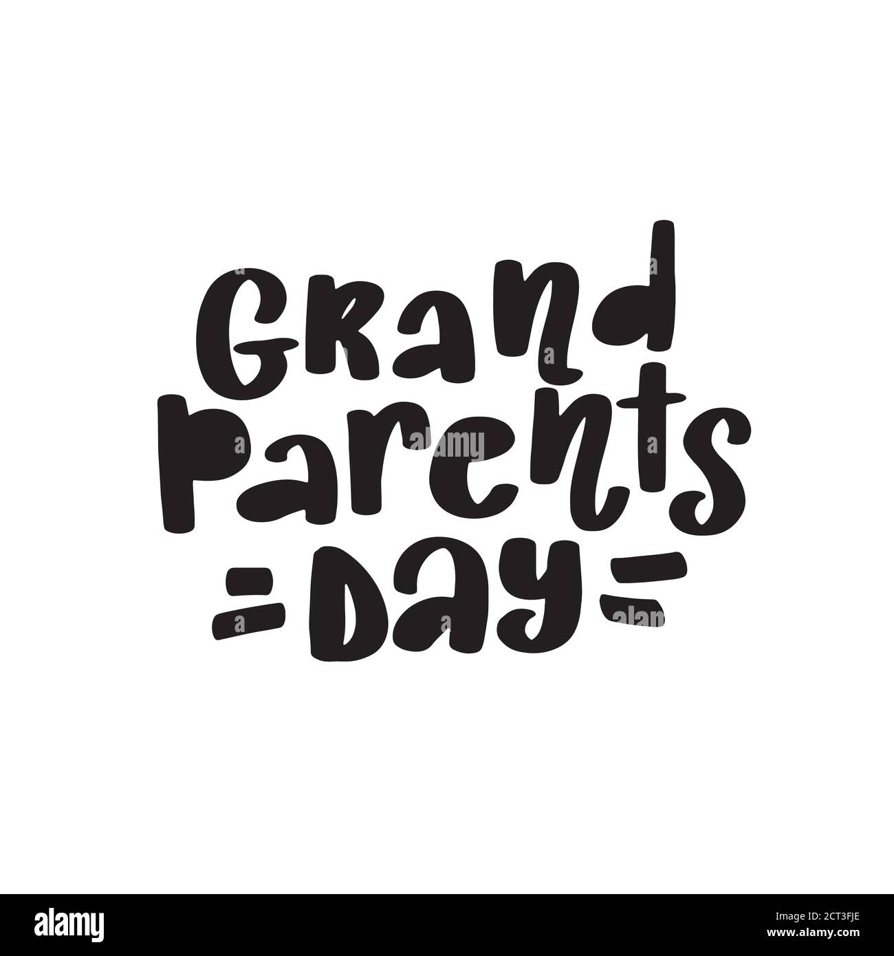 Joyeux grand-parents Calligraphie de jour sur fond blanc vecteur Illustration de Vecteur