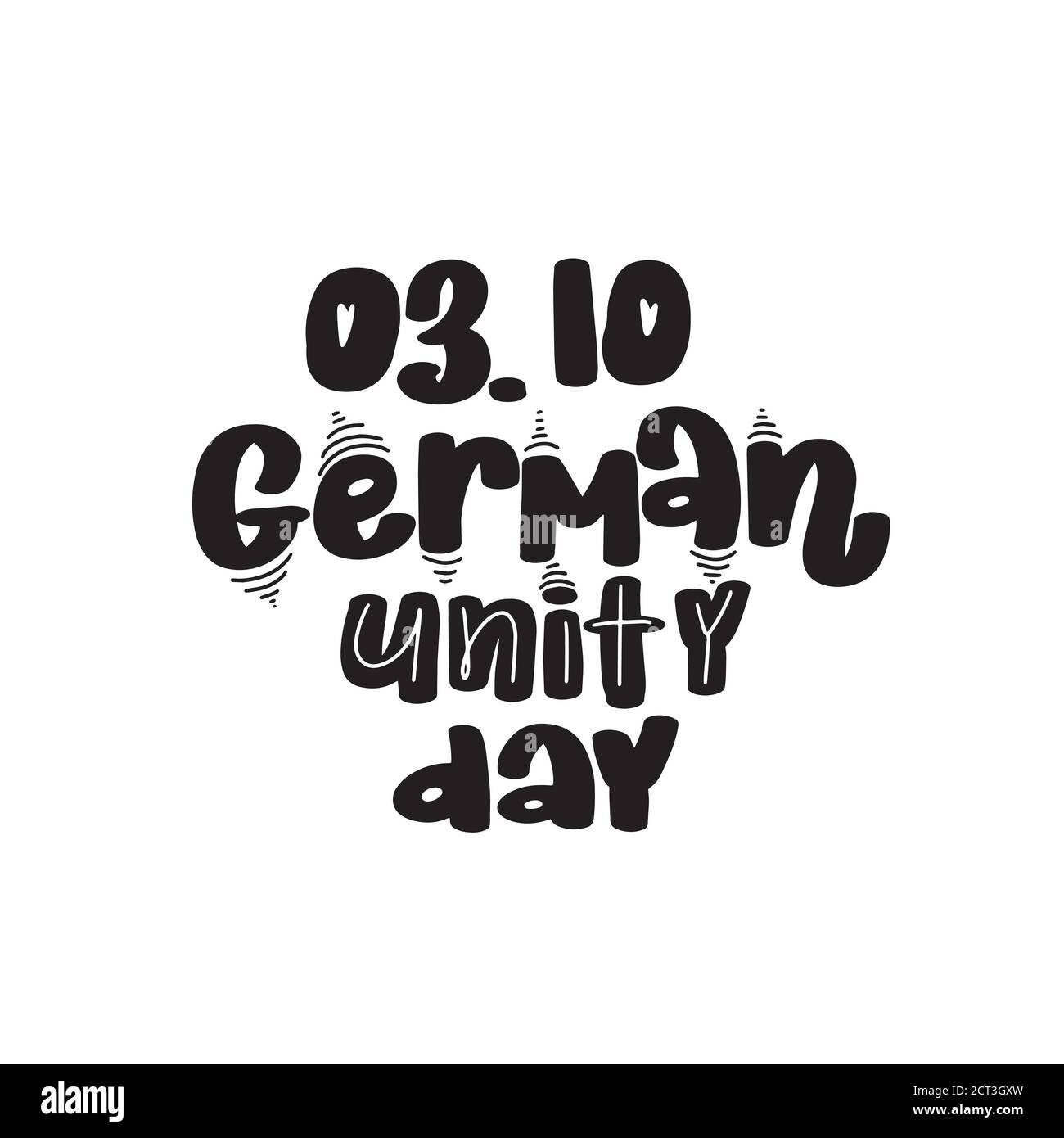 Journée de l'unité allemande - 3 octobre. Vecteur typographique Illustration de Vecteur