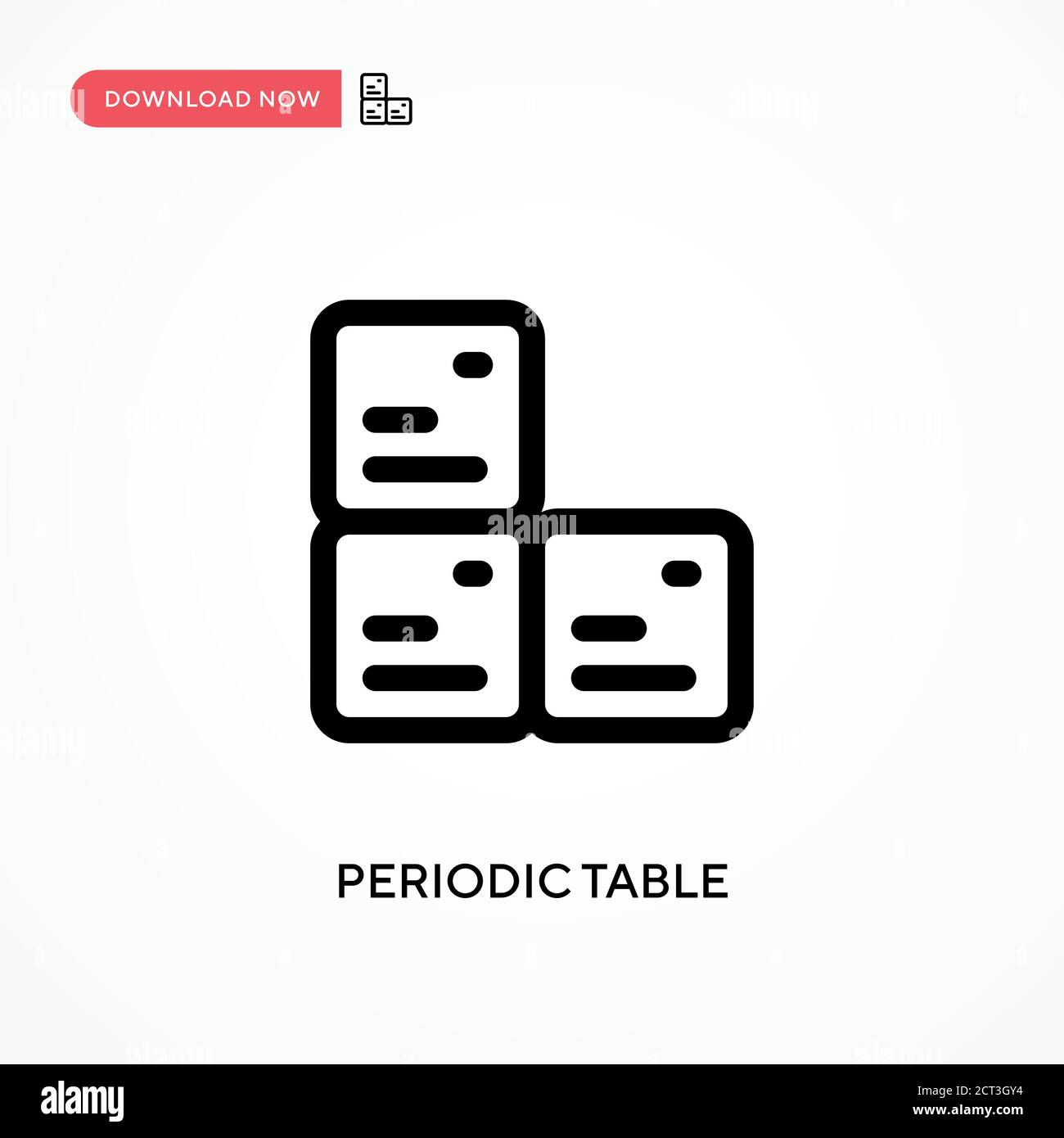 Icône de vecteur simple de table périodique. Illustration moderne et simple à vecteur plat pour site Web ou application mobile Illustration de Vecteur