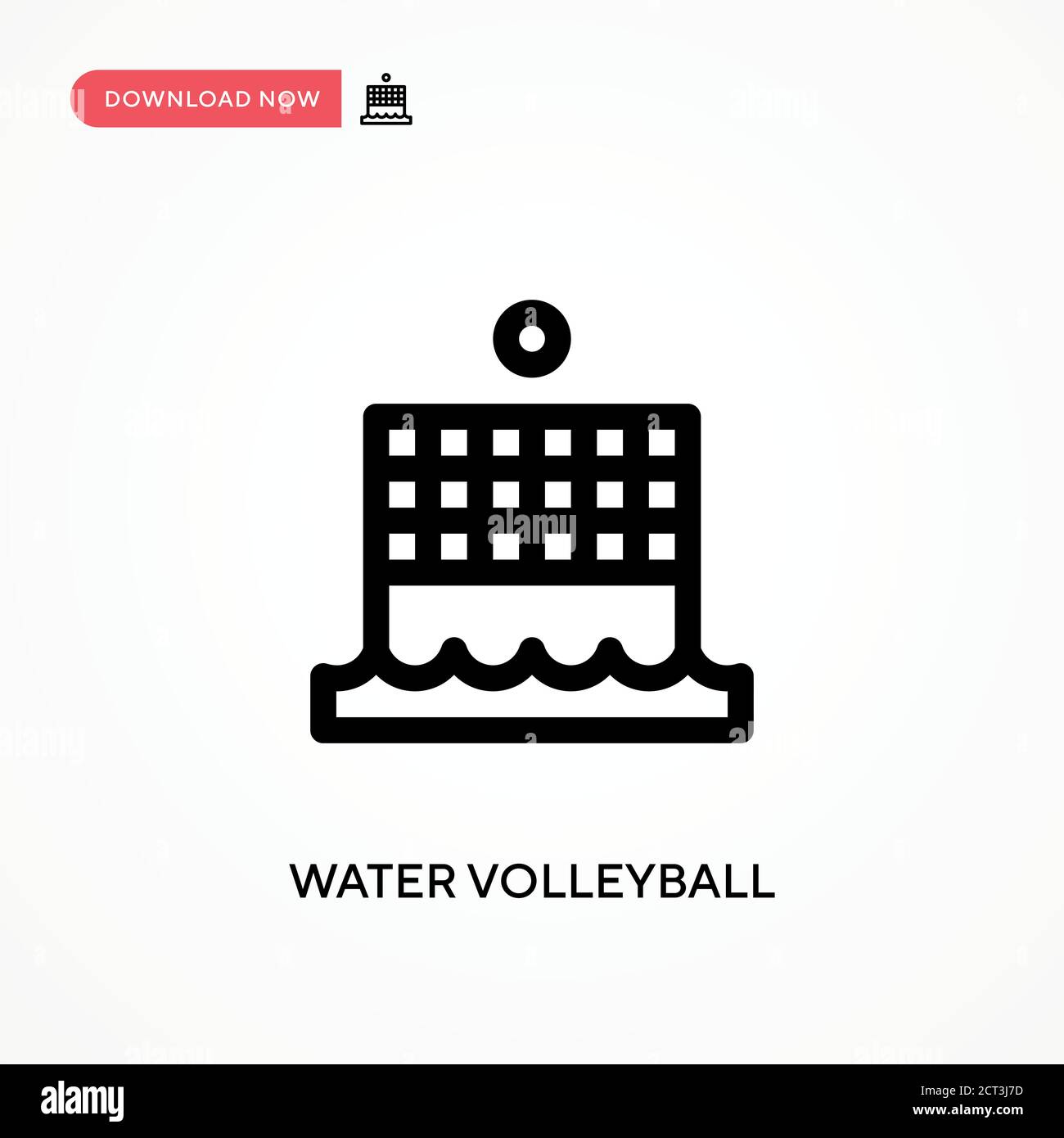 Icône de vecteur simple de volley-ball aquatique. Illustration moderne et simple à vecteur plat pour site Web ou application mobile Illustration de Vecteur