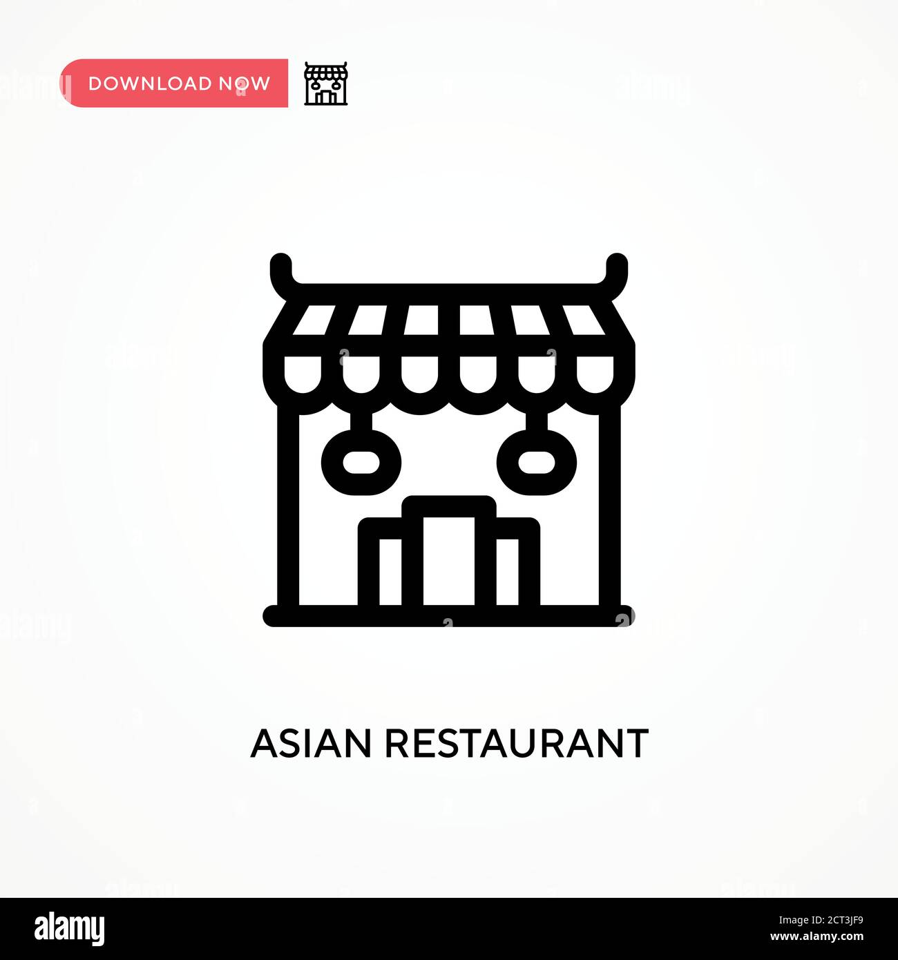 Restaurant asiatique simple icône vectorielle. Illustration moderne et simple à vecteur plat pour site Web ou application mobile Illustration de Vecteur
