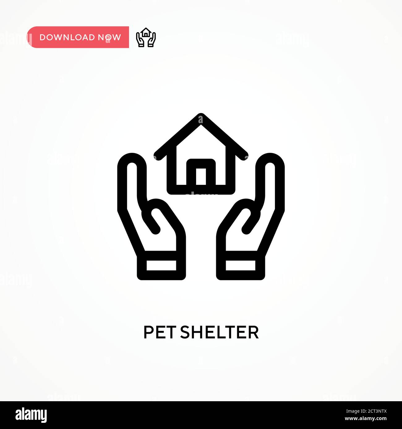Icône vecteur simple d'abri pour animaux de compagnie. Illustration moderne et simple à vecteur plat pour site Web ou application mobile Illustration de Vecteur