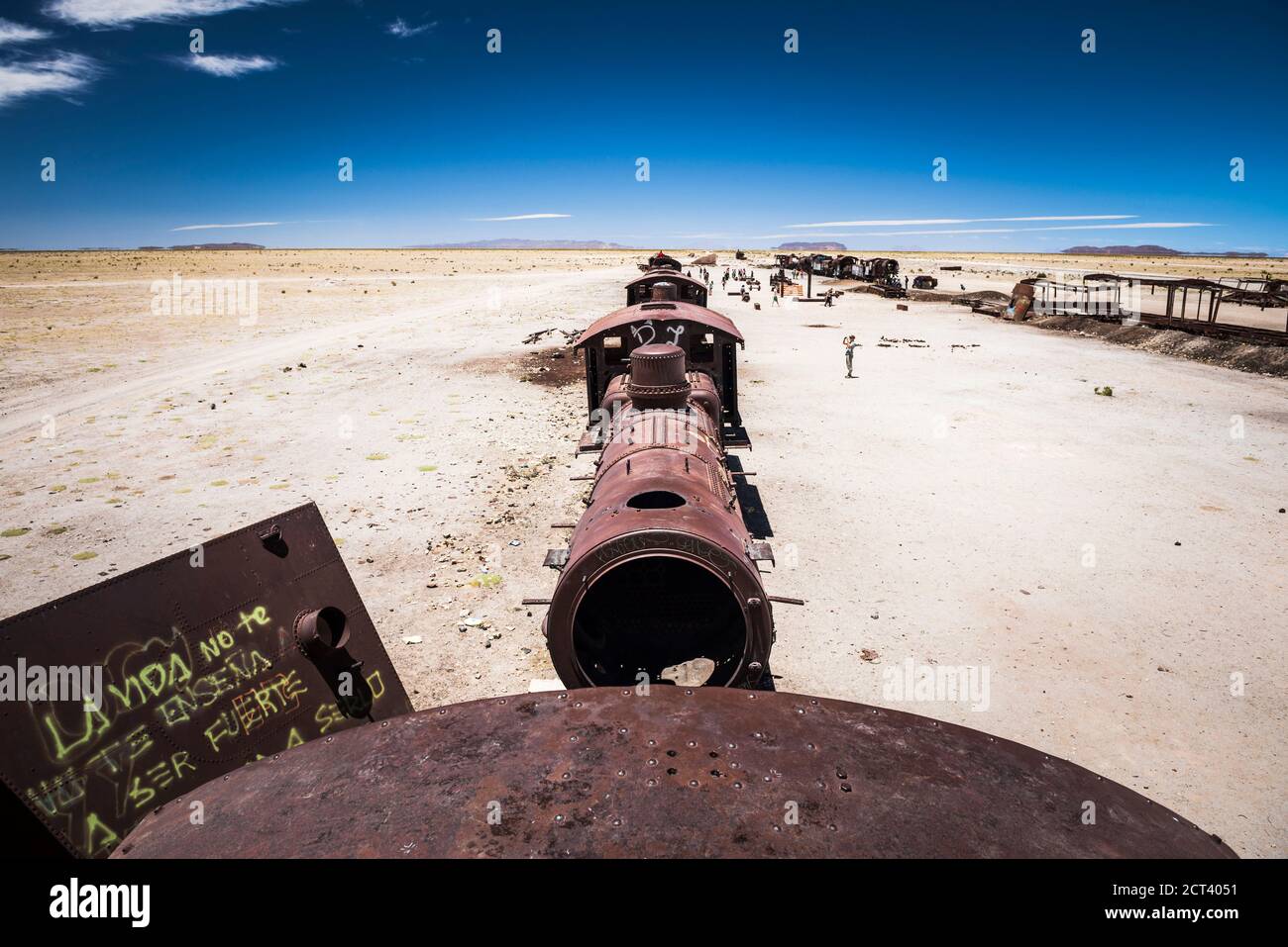 Cimetière ferroviaire alias cimetière ferroviaire, Uyuni, Bolivie, Amérique du Sud Banque D'Images