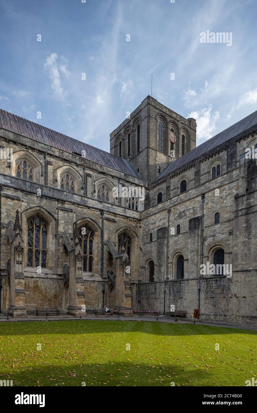 La cathédrale de Winchester, Winchester, Hampshire, England, UK Banque D'Images