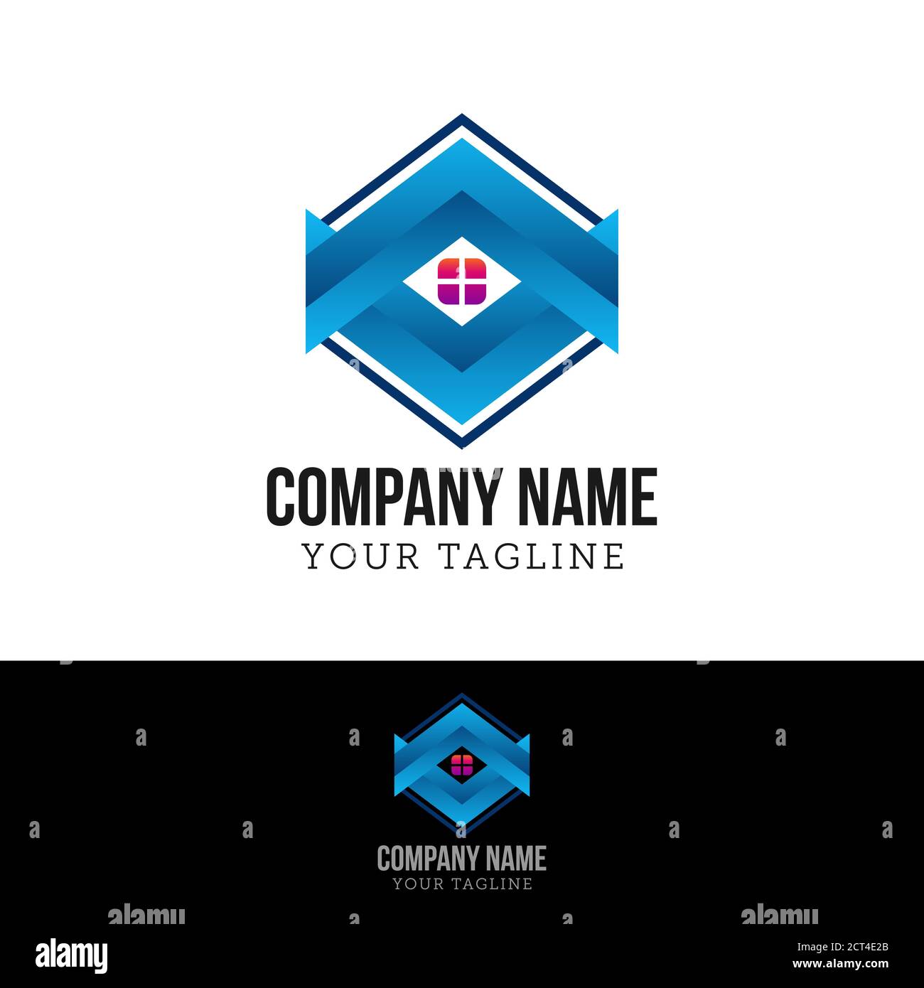 Résumé house logo design modèle. Inscrivez-colorés. Icône vecteur universel Illustration de Vecteur