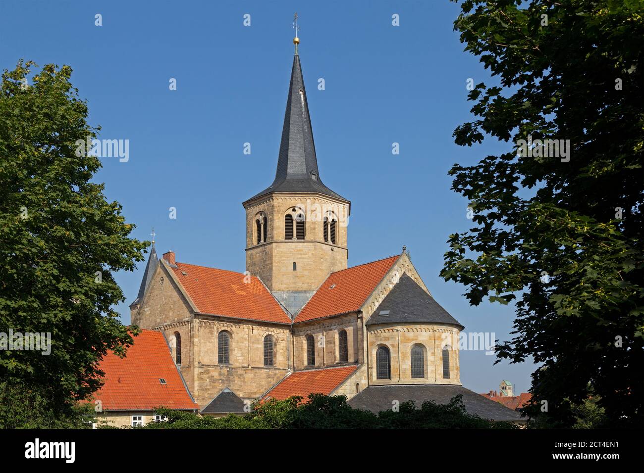 Basilique St Godehard, Hildesheim, Basse-Saxe, Allemagne Banque D'Images