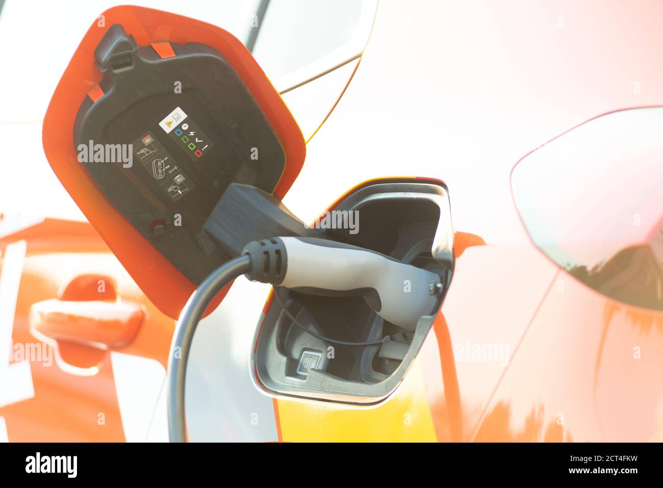 Câble de charge pour voitures électriques Banque D'Images