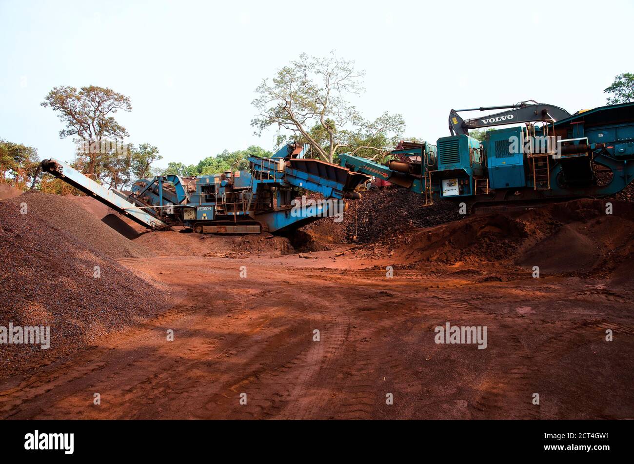 Ouvrir la mine de fonte Iron-Ore à Barbil, Keonjhar à Odisha, Inde. Banque D'Images