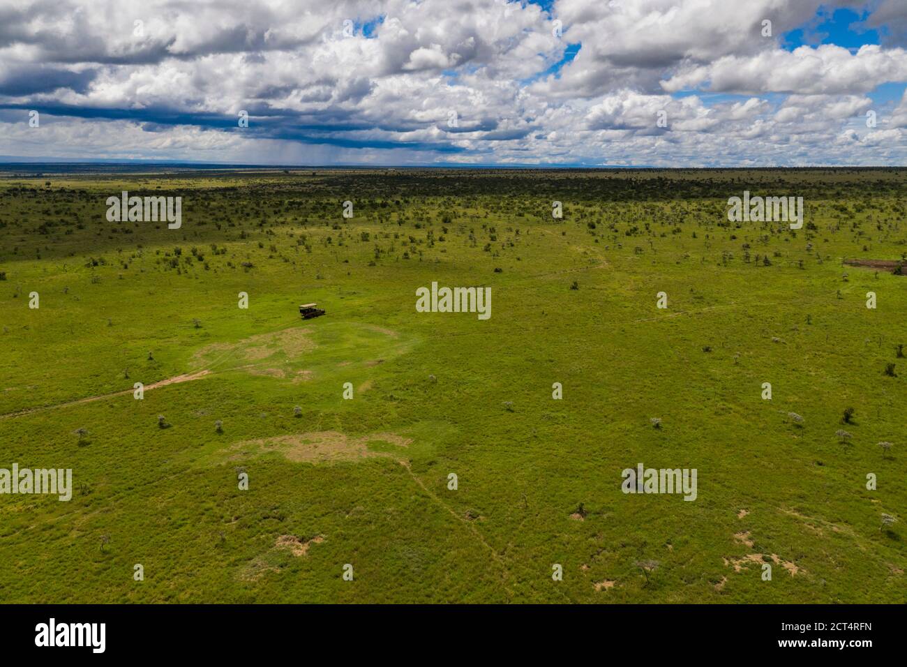 El Karama Ranch, comté de Laikipia, drone du Kenya Banque D'Images
