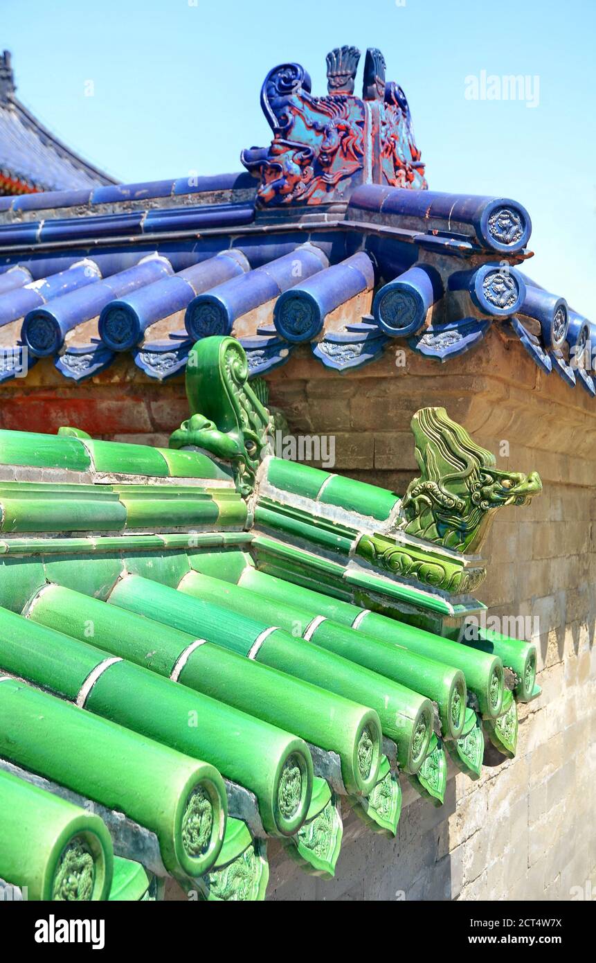 Toits de la ville de Fenghuang Banque D'Images