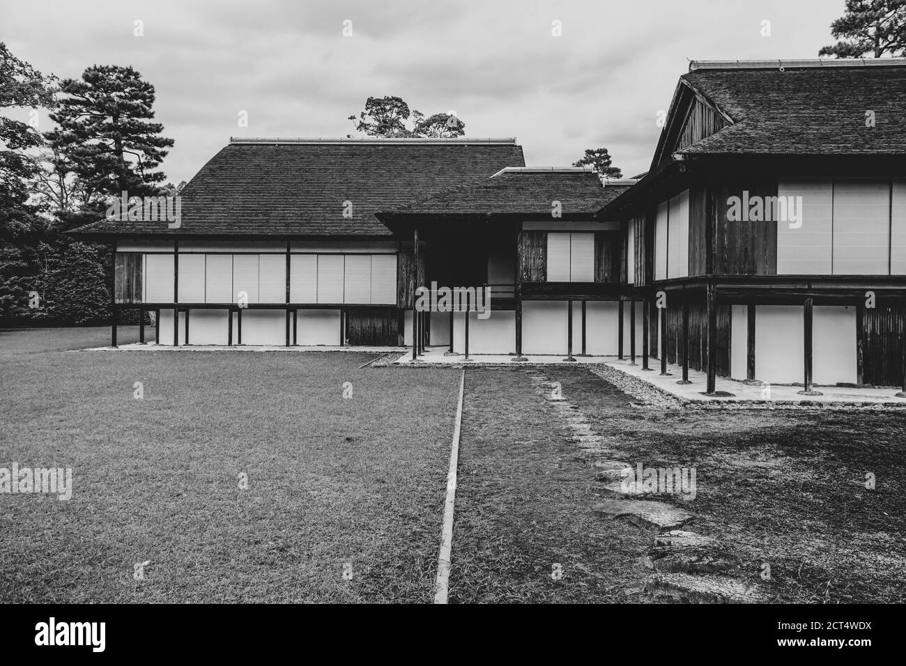 Jardin japonais à la villa impériale Katsura, Kyoto, Japon Banque D'Images