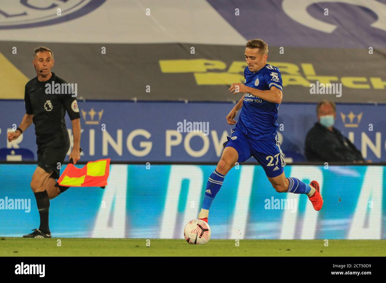 Timothy Castagne (27) de Leicester City décompose l'aile Banque D'Images