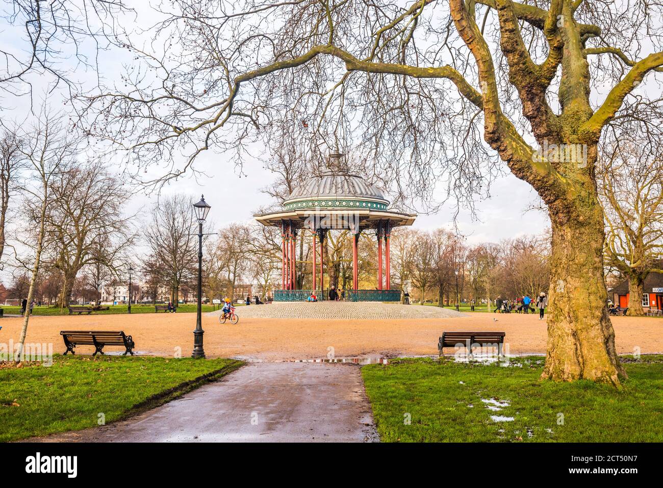 Clapham Common Bandstand, Lambeth Borough, Londres, Angleterre, Royaume-Uni Banque D'Images