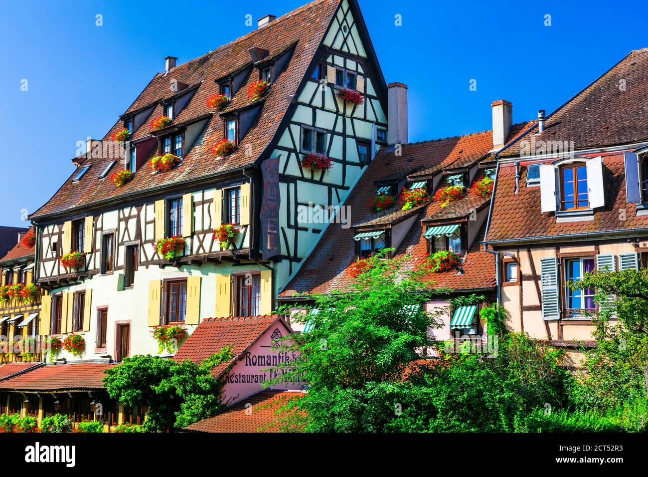 Voyage en France. Colmar en Alsace. Les villes les plus belles et colorées. Septembre 2016 Banque D'Images