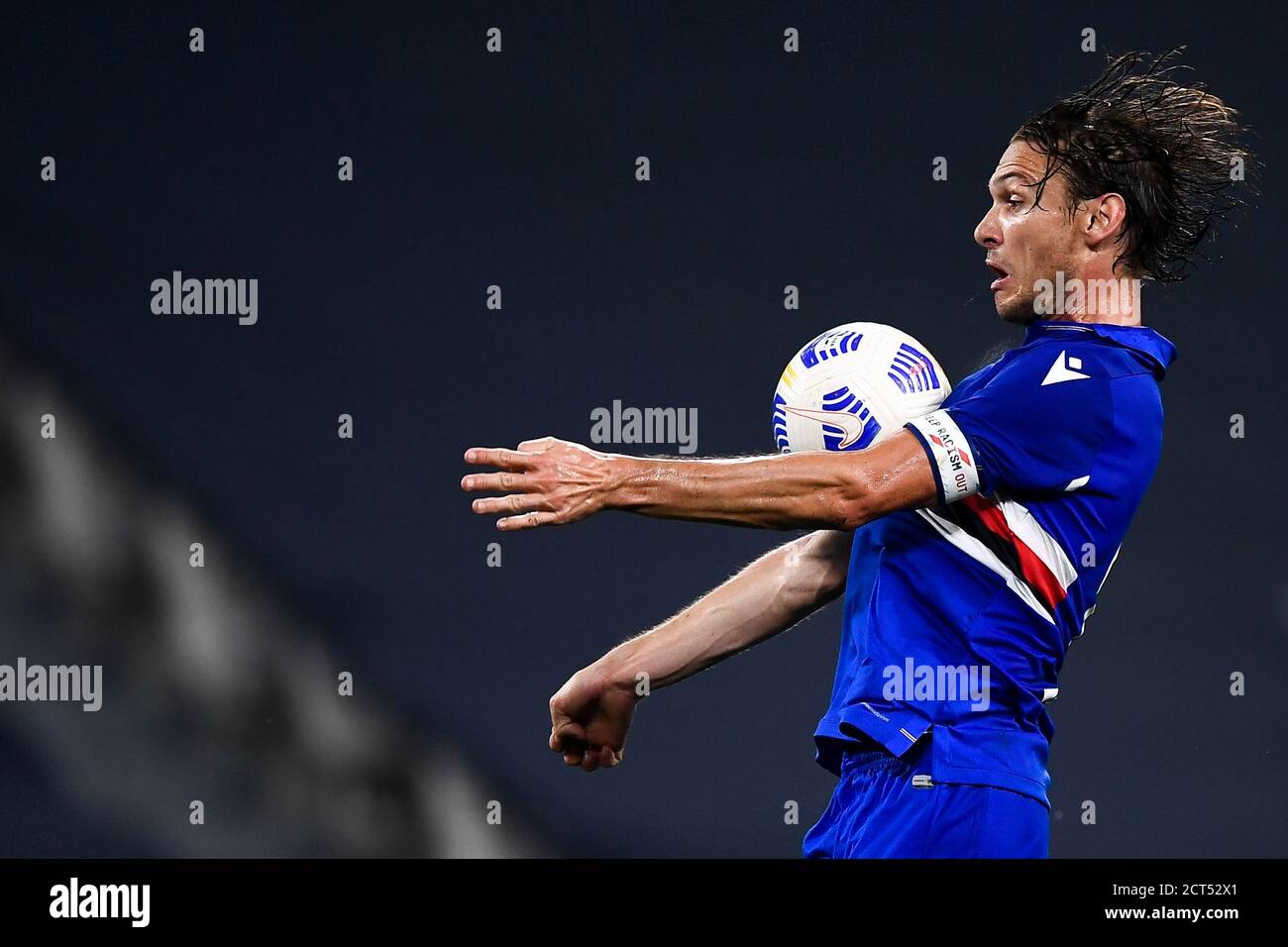 TURIN, ITALIE - 20 septembre 2020: Albin Ekdal de UC Sampdoria en action pendant la série UN match de football entre Juventus FC et UC Sampdoria. Juventus FC a gagné 3-0 sur UC Sampdoria. (Photo de Nicolò Campo/Sipa USA) Banque D'Images