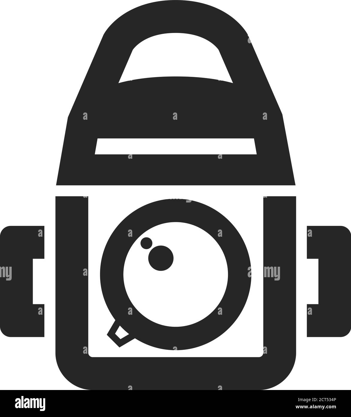 Icône de caméra avec contour épais. Illustration vectorielle monochrome noir et blanc. Illustration de Vecteur