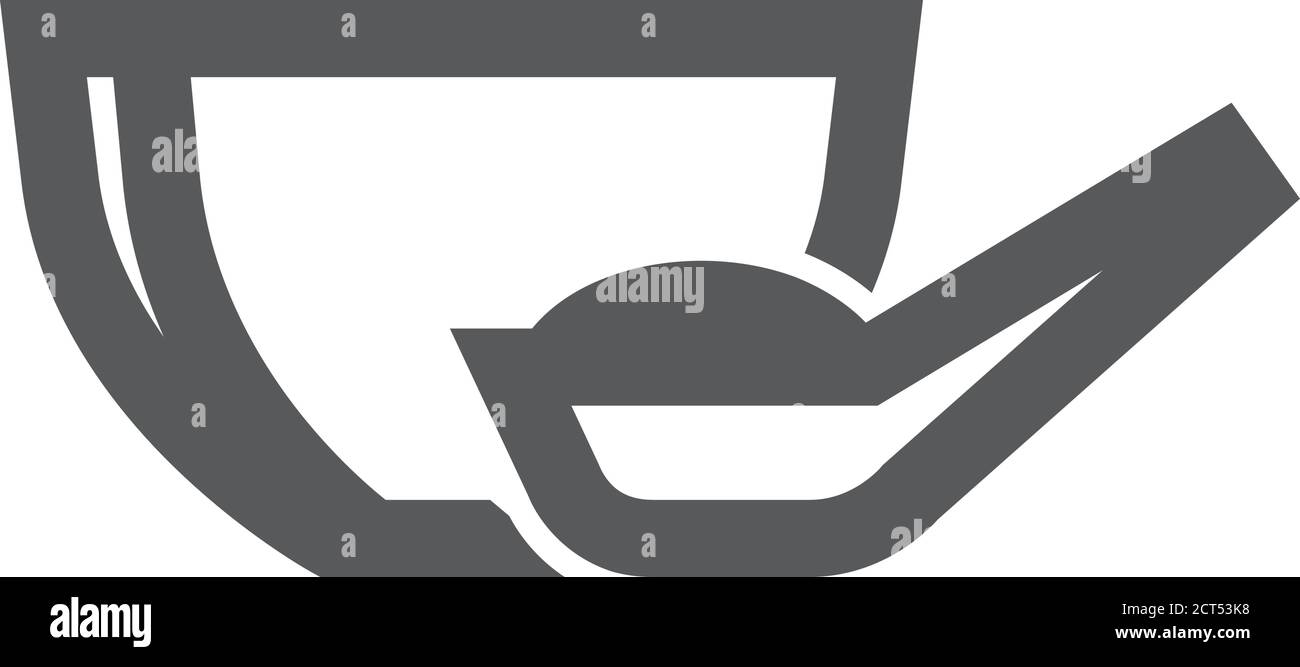 Icône de bol de bouillie avec contour épais. Illustration vectorielle monochrome noir et blanc. Illustration de Vecteur