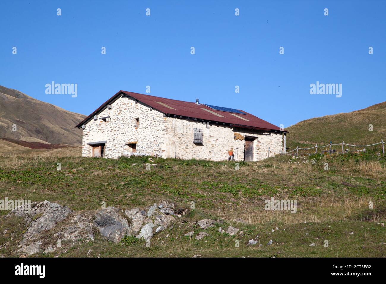 Cormets de Roselend Savoie, maison d'alpage Banque D'Images