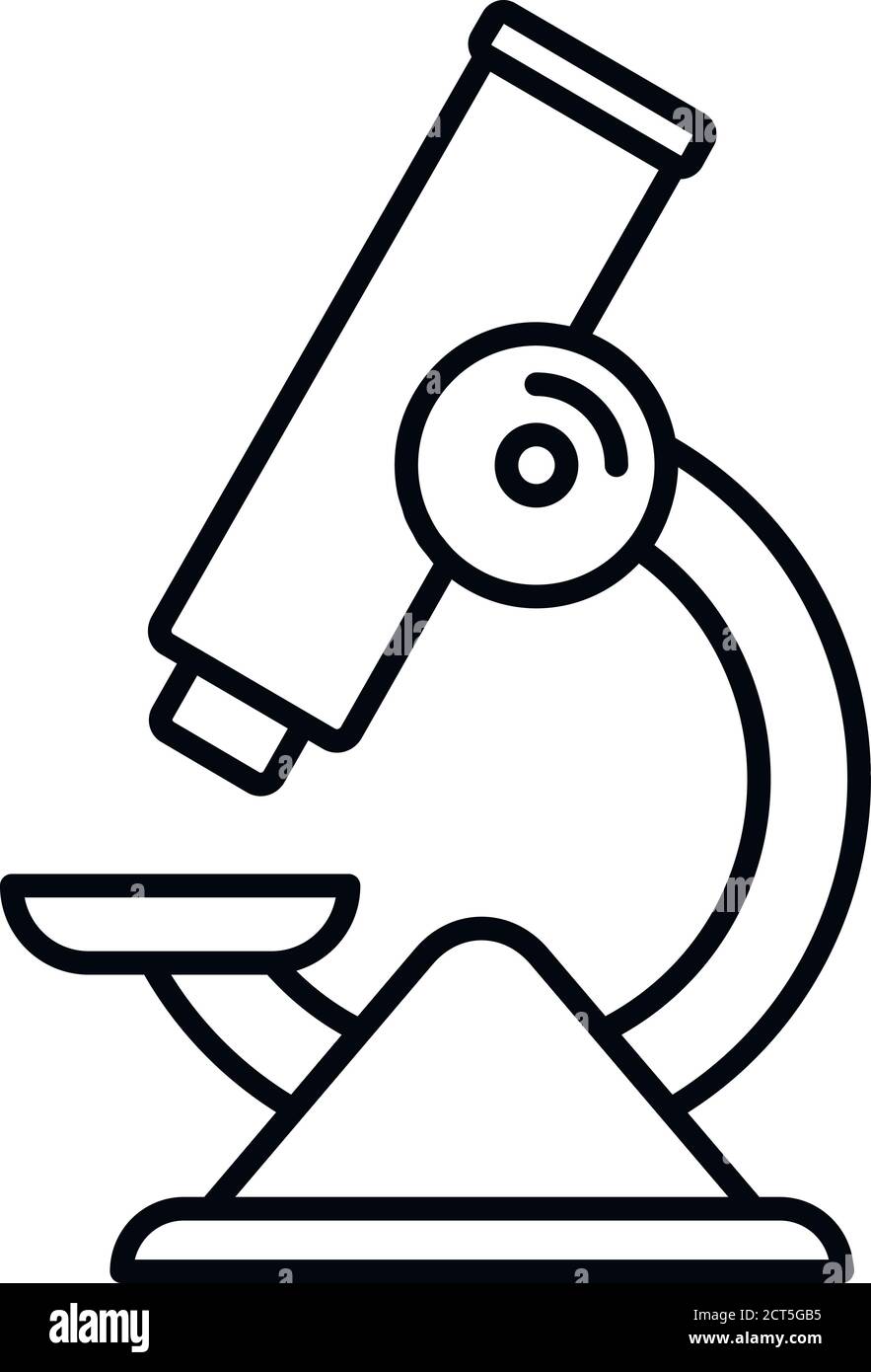 Icône d'exploration au microscope. Icône vectorielle d'exploration au microscope pour la conception de sites Web isolée sur fond blanc Illustration de Vecteur