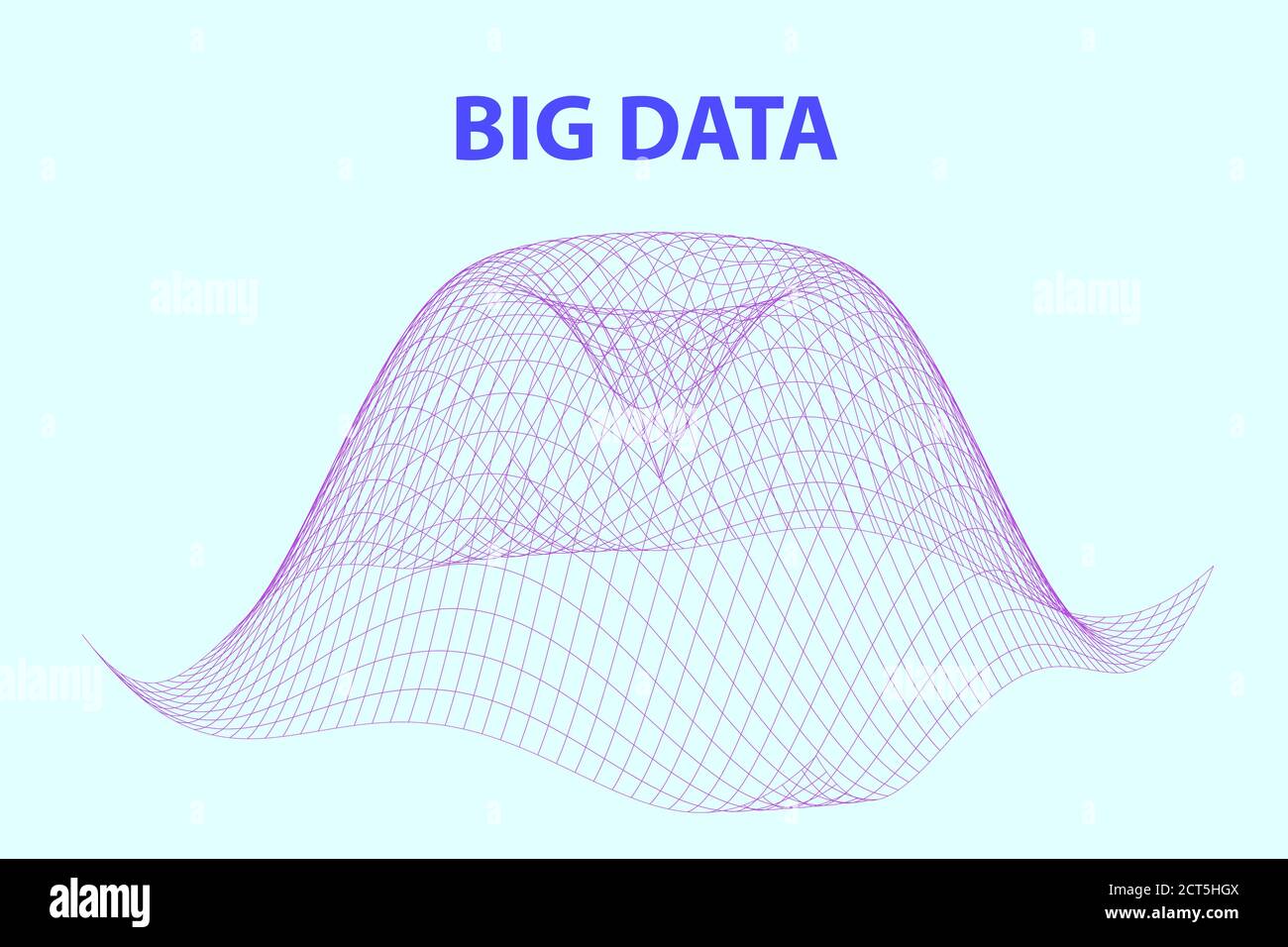 Graphique 3D Big Data Illustration de Vecteur