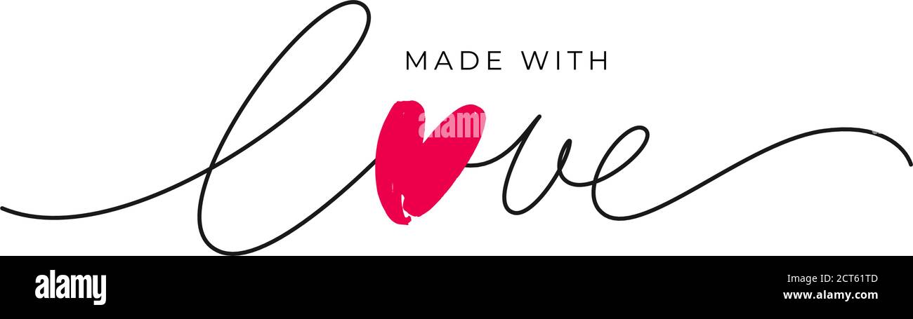 Fait de lettres d'amour avec symbole coeur. Illustration de Vecteur