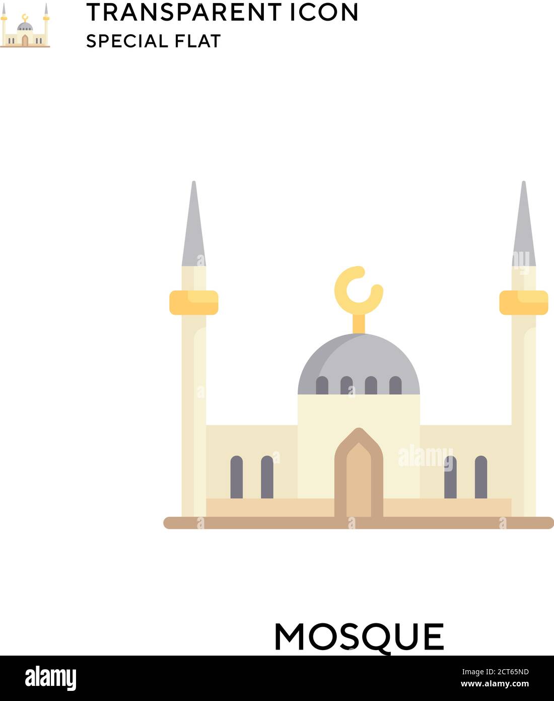 Icône de vecteur de mosquée. Illustration de style plat. Vecteur EPS 10. Illustration de Vecteur