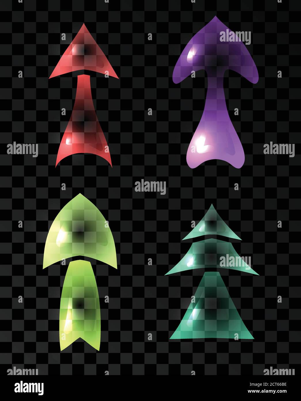 Ensemble de flèches multicolores de la rançon. Vector Element pour l'infographie et votre conception Illustration de Vecteur