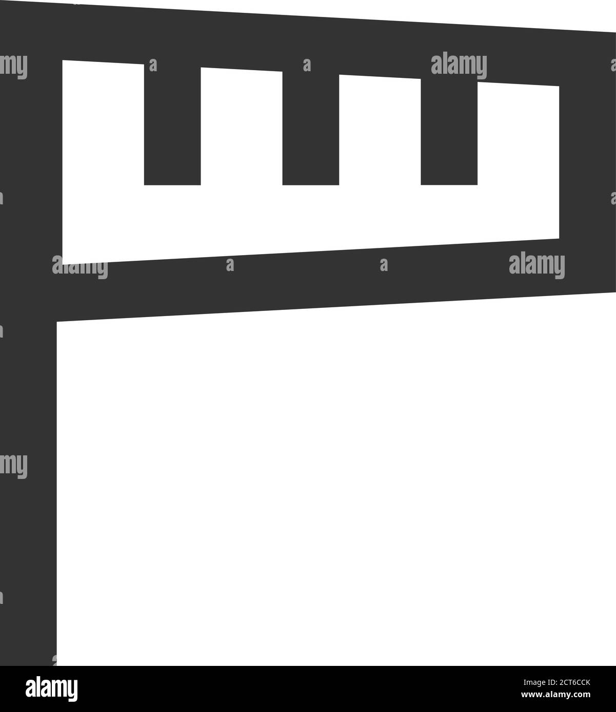 Icône représentant une chaussette à vent avec contour épais. Illustration vectorielle monochrome noir et blanc. Illustration de Vecteur