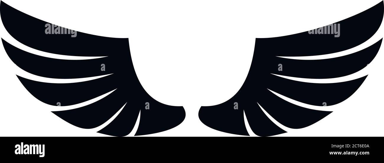 Icône plumes. Illustration simple de l'icône vectorielle des ailes en plumes pour la conception de sites Web isolée sur fond blanc Illustration de Vecteur