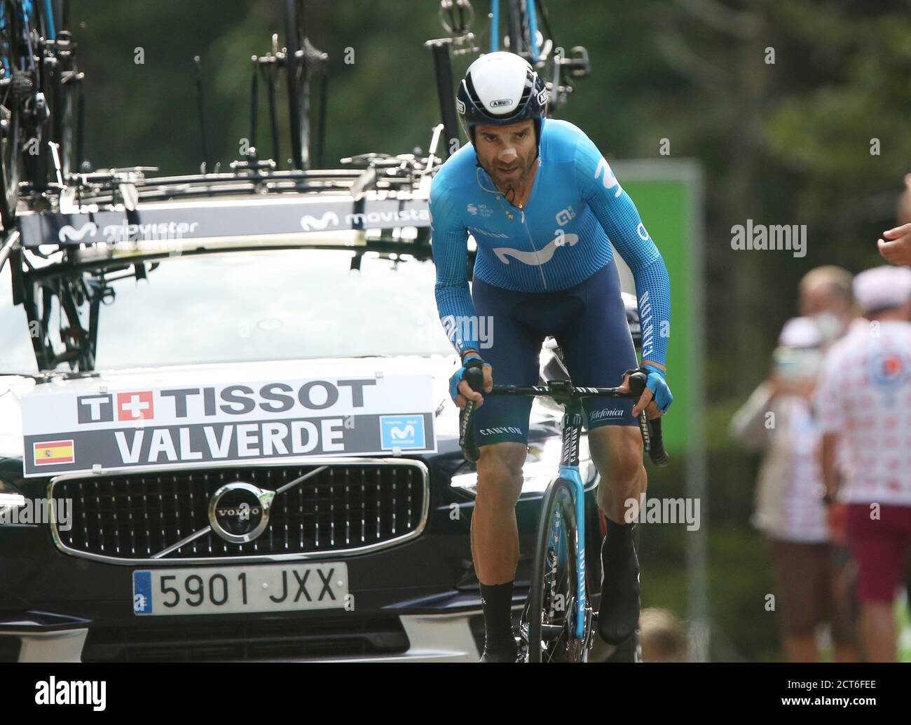 Alejandro Valverde de Movistar Team pendant le Tour de France 2020