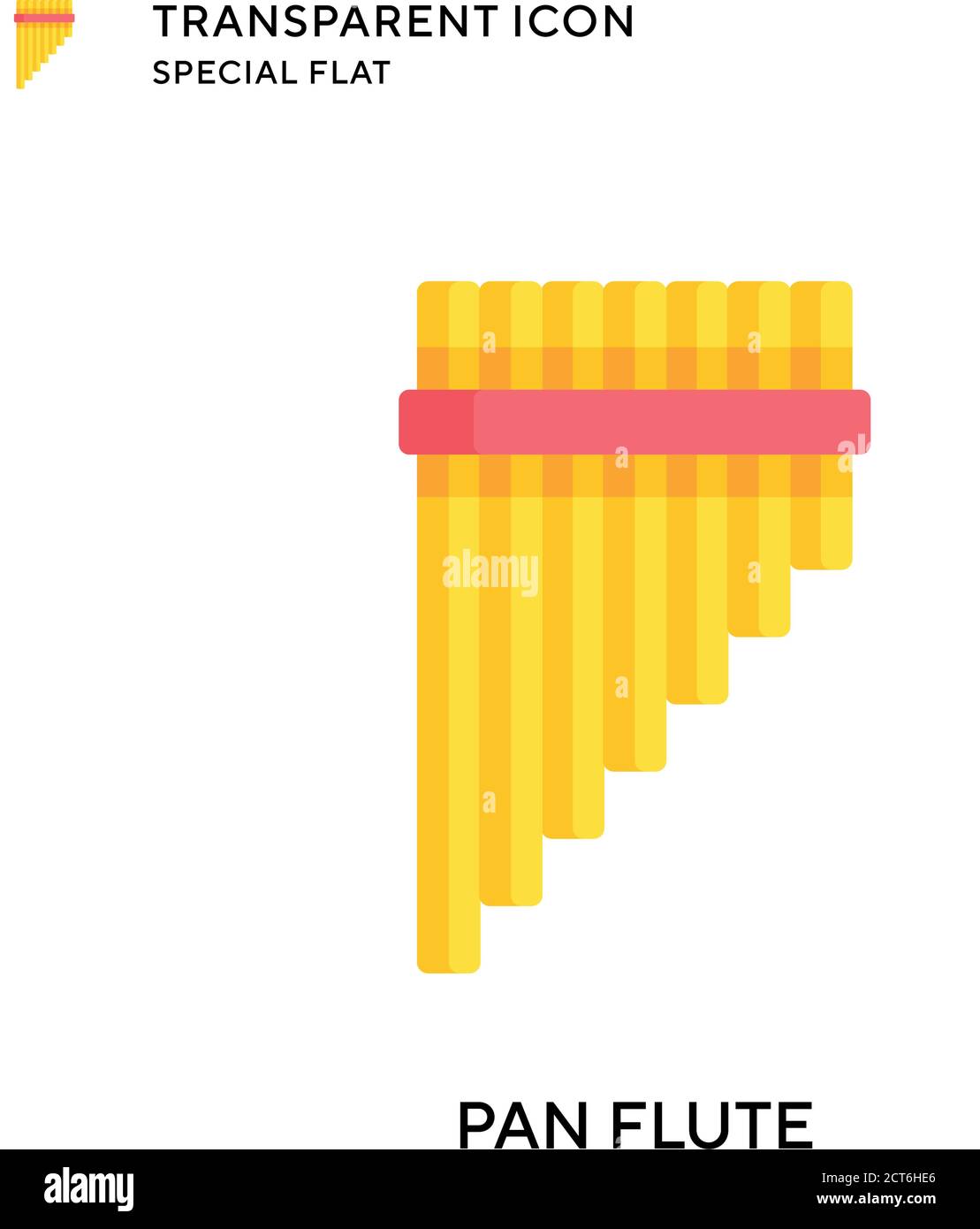 Icône de vecteur de flûte panoramique. Illustration de style plat. Vecteur EPS 10. Illustration de Vecteur